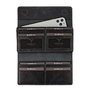 Zoozie Bags Pavia Cartera de Mujer Negra en Piel Auténtica Elegante y Sofisticada con Múltiples Compartimentos, L:19cm, An:2cm, Al:10cm